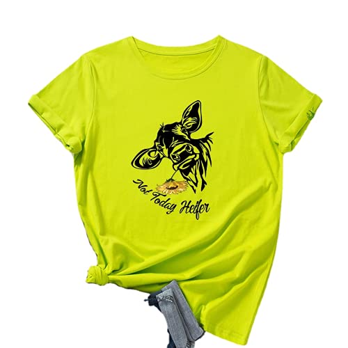 Women Not Today Heifer T-Shirt Cow Shirt
