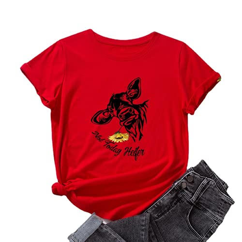 Women Not Today Heifer T-Shirt Cow Shirt
