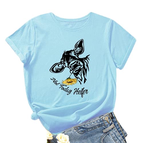 Women Not Today Heifer T-Shirt Cow Shirt