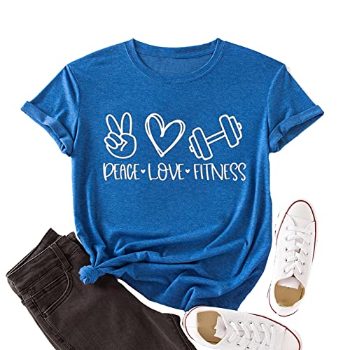 Women Peace Love Fitness Shirt Fitness Shirts