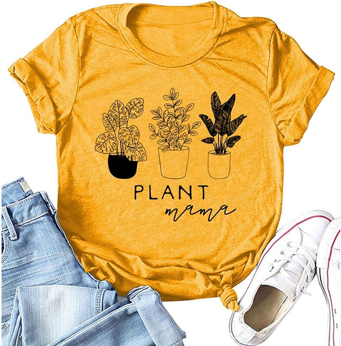 Women Plant Mama T-Shirt Graphic T-Shirt