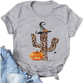 Women Pumpkin Cactus Shirt Halloween Pumpkin Shirt