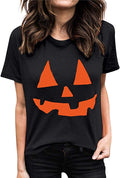 Women Pumpkin T-Shirt Halloween Shirt