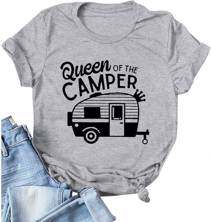 Women Queen of The Camper Shirt Camper Queen Tee