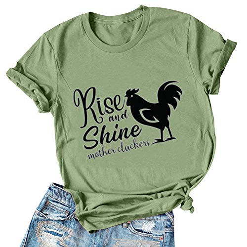Women Rise and Shine Mother Cluckers Cute T-Shirt