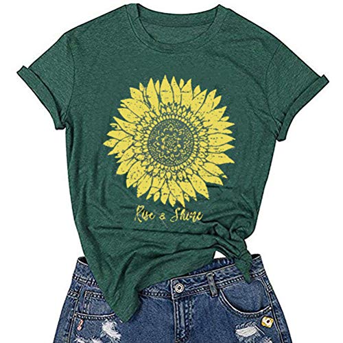 Women Rise & Shine T-Shirt Sunflower Shirt