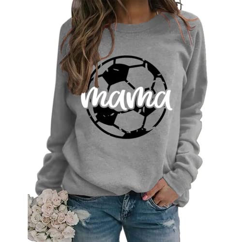 Women Soccer Mama Sweatshirt Soccer Season Graphic Tops