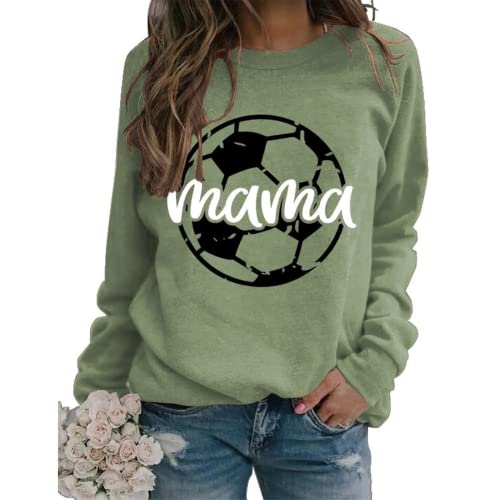 Women Soccer Mama Sweatshirt Soccer Season Graphic Tops