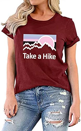 Women Take A Hike Shirt Camping Crew T-Shirt
