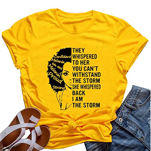 Women They Whispered to Her You Can't Withstand The Storm T-Shirt Afro Women Shirt