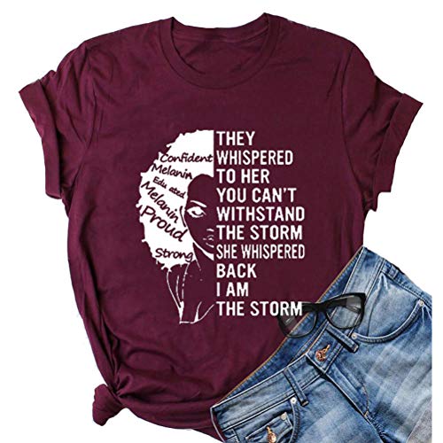 Women They Whispered to Her You Can't Withstand The Storm T-Shirt Afro Women Shirt