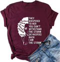 Women They Whispered to Her You Can't Withstand The Storm T-Shirt Afro Women Shirt