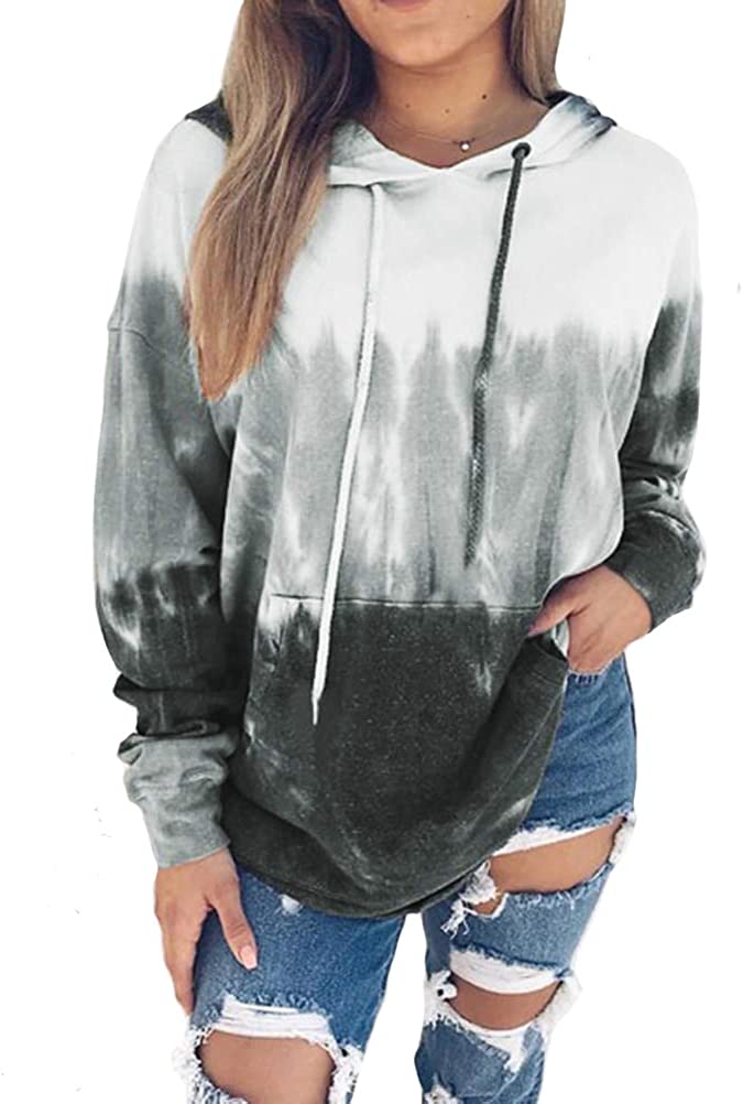 Women Tie dye Long Sleeve Fashion Hoodie