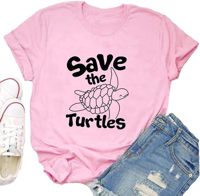 Women Turtle Graphic Cute T-Shirt