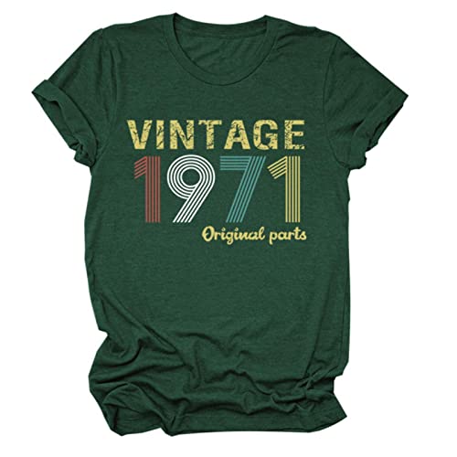 Women Vintage 1971 T-Shirt 50th Birthday Gift Vintage Birthday T-Shirt