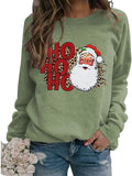 Women Vintage Santa Sweatshirt Ho Ho Ho Merry Christmas Shirt