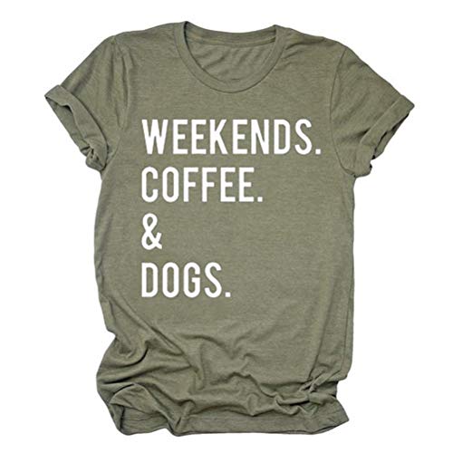 Women Weekends Coffee & Dogs T-Shirt