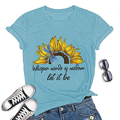 Women Whisper Words of Wisdom T-Shirt Butterfly Sunflower Shirt
