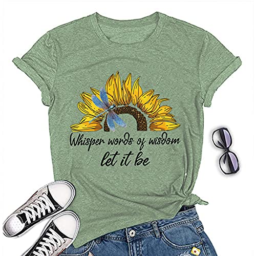 Women Whisper Words of Wisdom T-Shirt Butterfly Sunflower Shirt