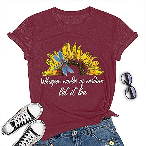 Women Whisper Words of Wisdom T-Shirt Butterfly Sunflower Shirt