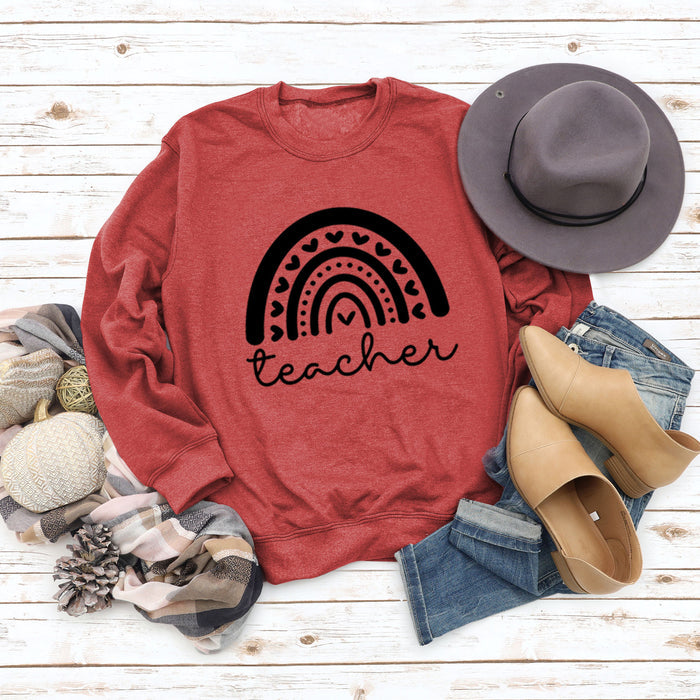 Red sweater (black font) / S