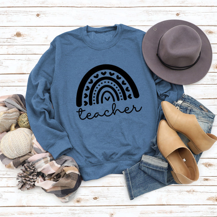 Blue sweater (black font) / S