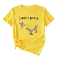 Women's I Don't Give A Funny Pattern Casual Short Sleeve