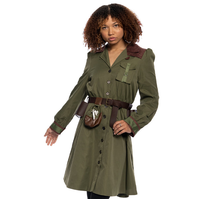 Matilda Movie Miss Trunchbull Dress Coat Jacket and Belt Halloween Costume Pose