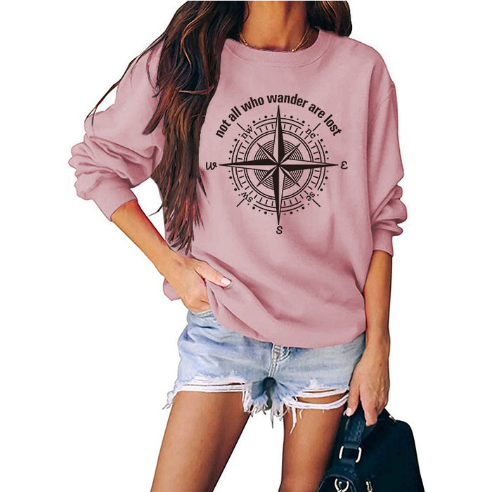 Rose gold sweater (black font) / S