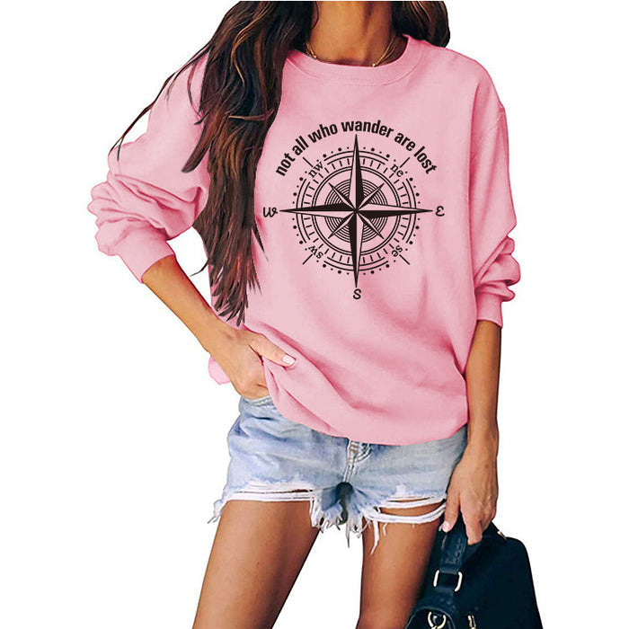 Pink sweater (black font) / S