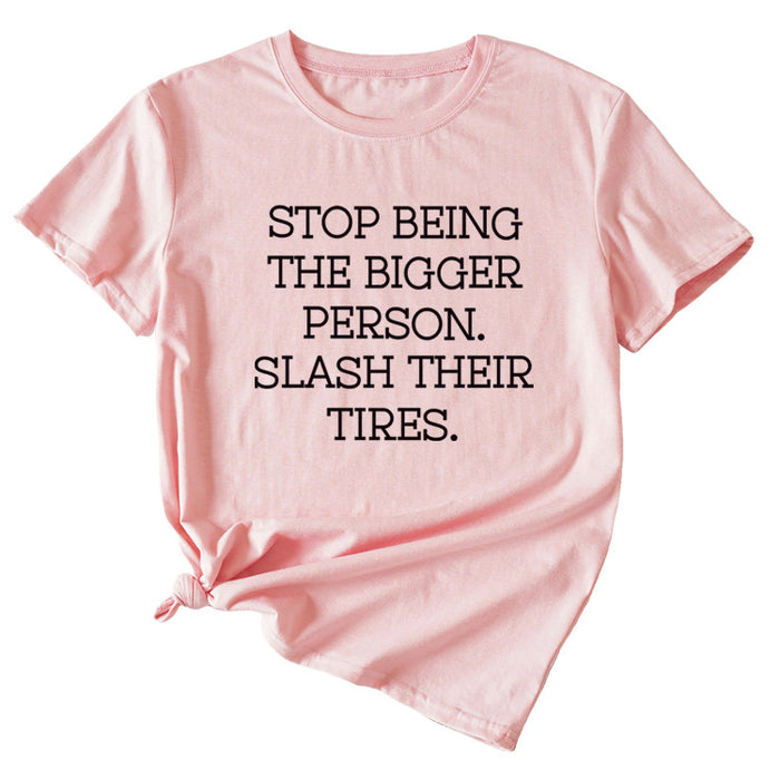 Pink (black font) / S