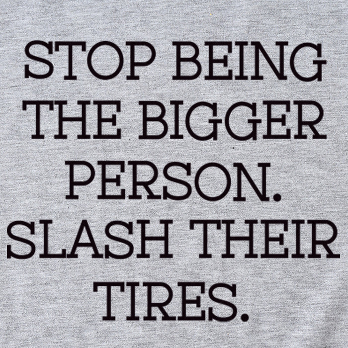 Women's Plus-size Stop Being The Bigger Letter, Crewneck, Short-sleeved T Shirt