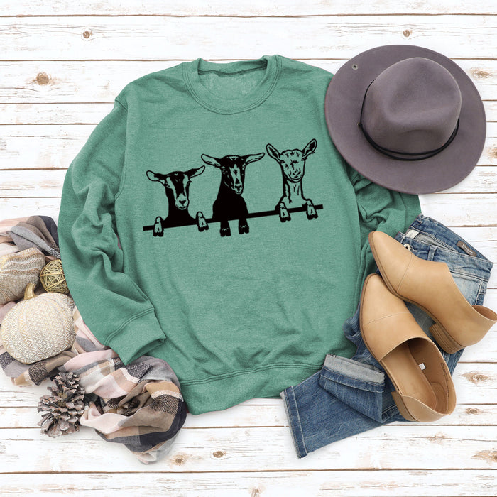 Light green sweater (black font) / S