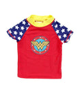 Wonder Woman Shield Logo Short Sleeve Rash Guard-tvso