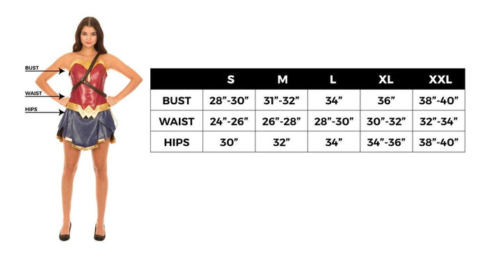 Wonder Woman Warrior Corset and Skirt Costume Set-tvso