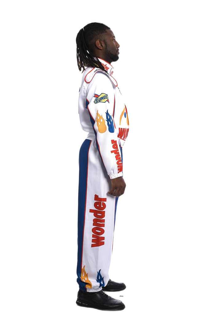 WonderBread Jumpsuit: Ricky Bobby Race Driver Costume Mashup (No Embroidery) for Adult Halloween Cosplay - TVStoreOnline