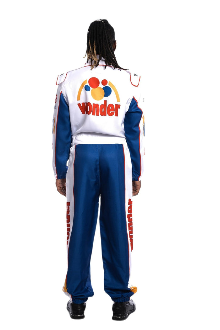 WonderBread Jumpsuit: Ricky Bobby Race Driver Costume Mashup (No Embroidery) for Adult Halloween Cosplay - TVStoreOnline