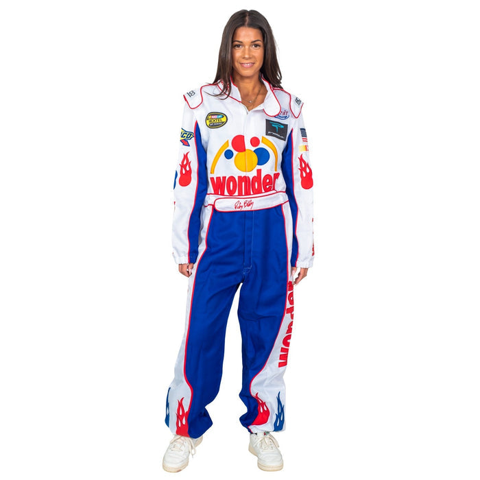 WonderBread Jumpsuit: Ricky Bobby Race Driver Costume Mashup (No Embroidery) for Adult Halloween Cosplay - TVStoreOnline