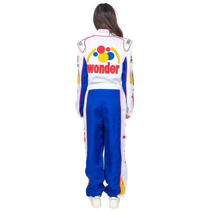 WonderBread Jumpsuit: Ricky Bobby Race Driver Costume Mashup (No Embroidery) for Adult Halloween Cosplay - TVStoreOnline