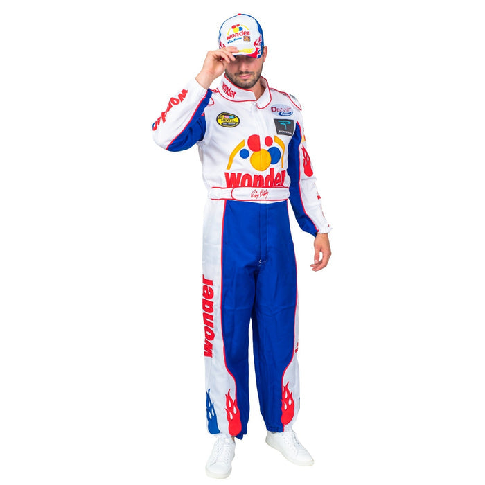 WonderBread Jumpsuit: Ricky Bobby Race Driver Costume Mashup (No Embroidery) for Adult Halloween Cosplay - TVStoreOnline