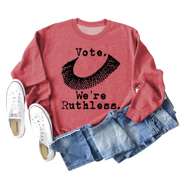 Red hoodie (black font color picture) / S