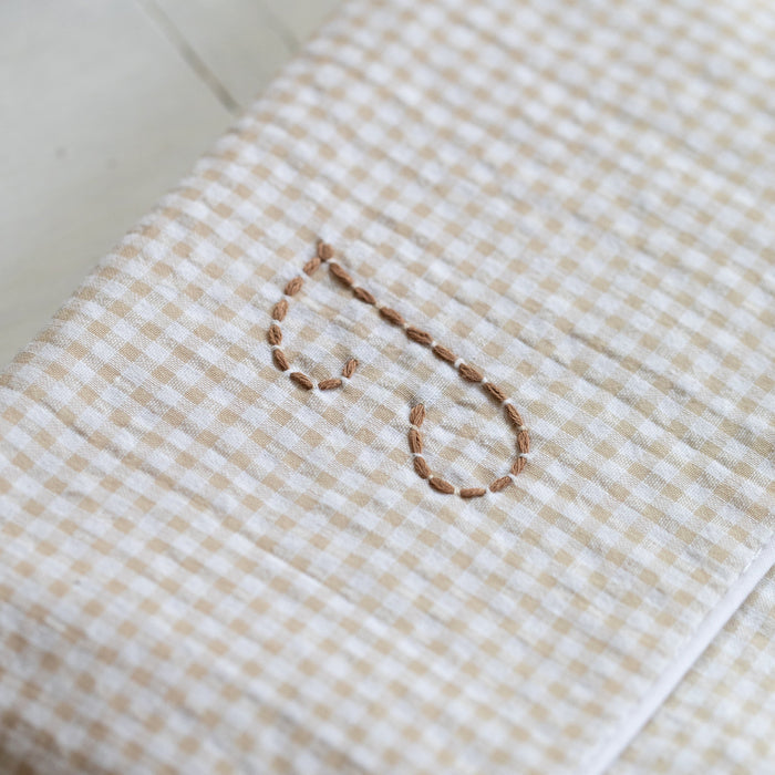 Xmas stocking - Vichy beige