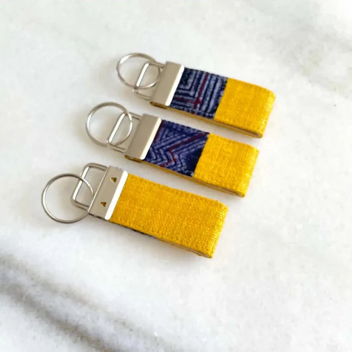 Vindigo keychain yellow embroidered bright group front display
