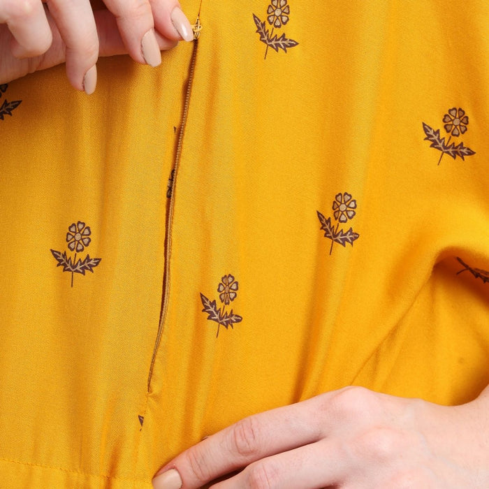 Yellow Pregnancy Maternity Kaftan Set (Top & Bottom) for Pregnancy