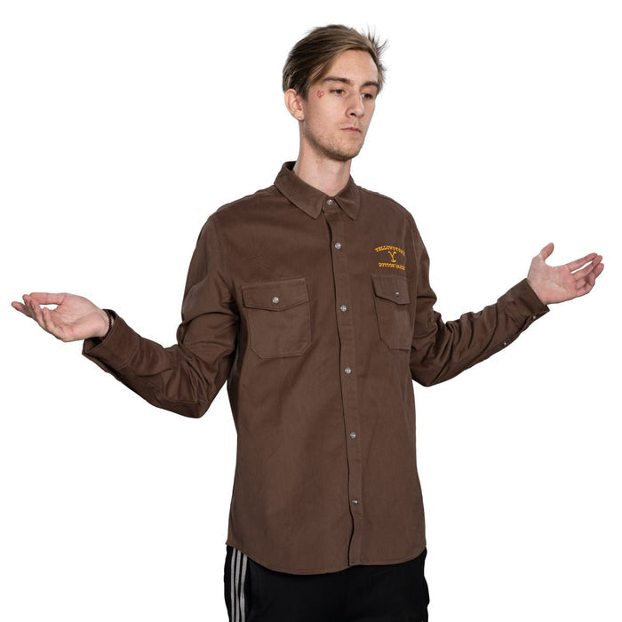 Yellowstone Dutton Button Up Ranch Work Shirt Halloween Costume Cosplay - TVStoreOnline