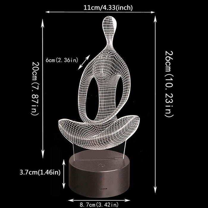 Yoga 3D Illusion Lamp