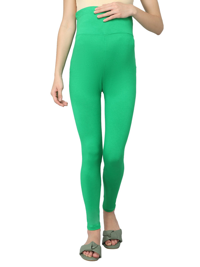 Zactive Green Pregnancy & Maternity Leggings