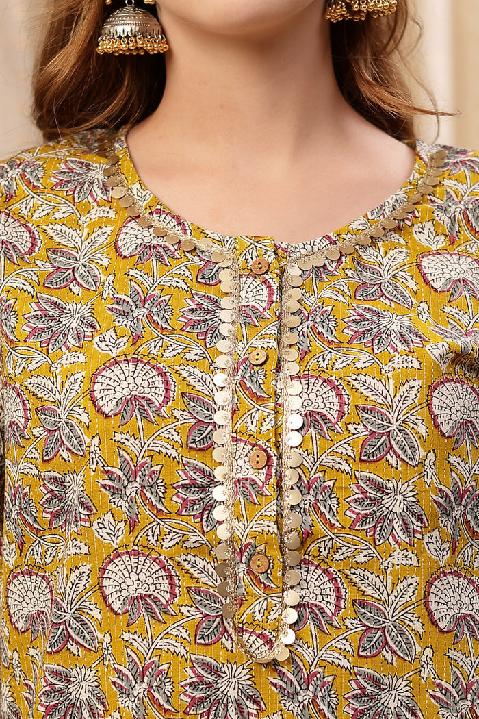 Yellow Cotton Top; pure cotton material is soft on skin and lightweight.