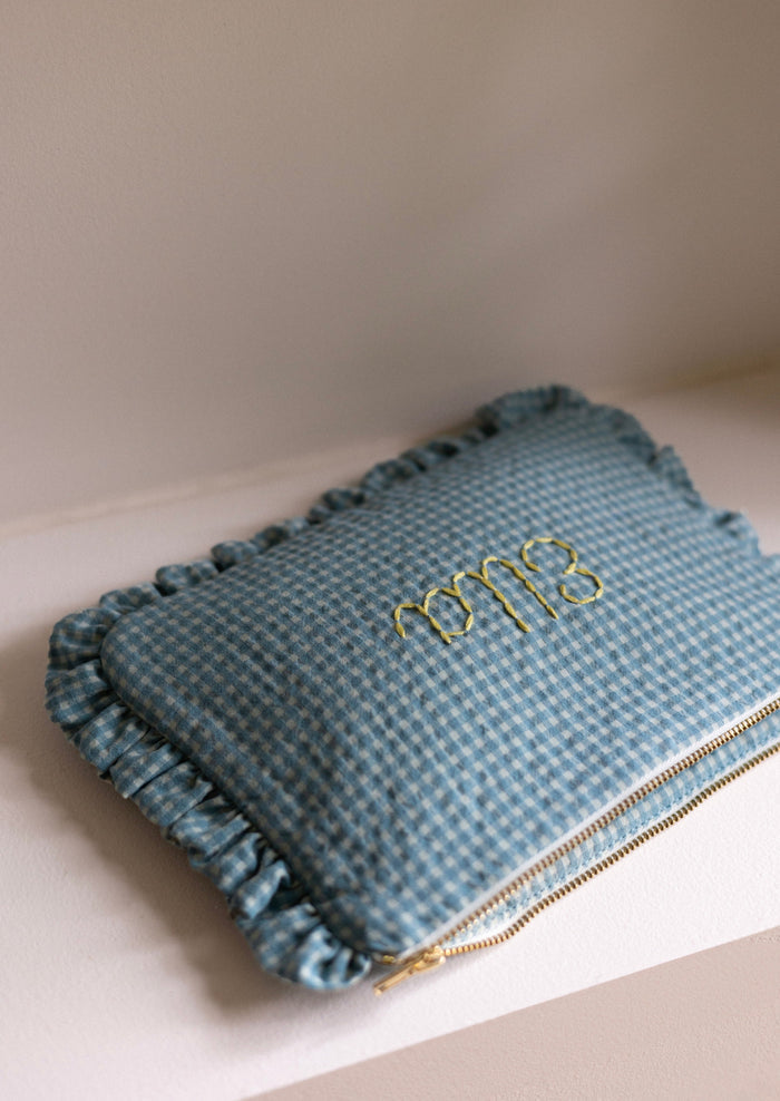 Zipped pouch - Vichy Azur Froufrou