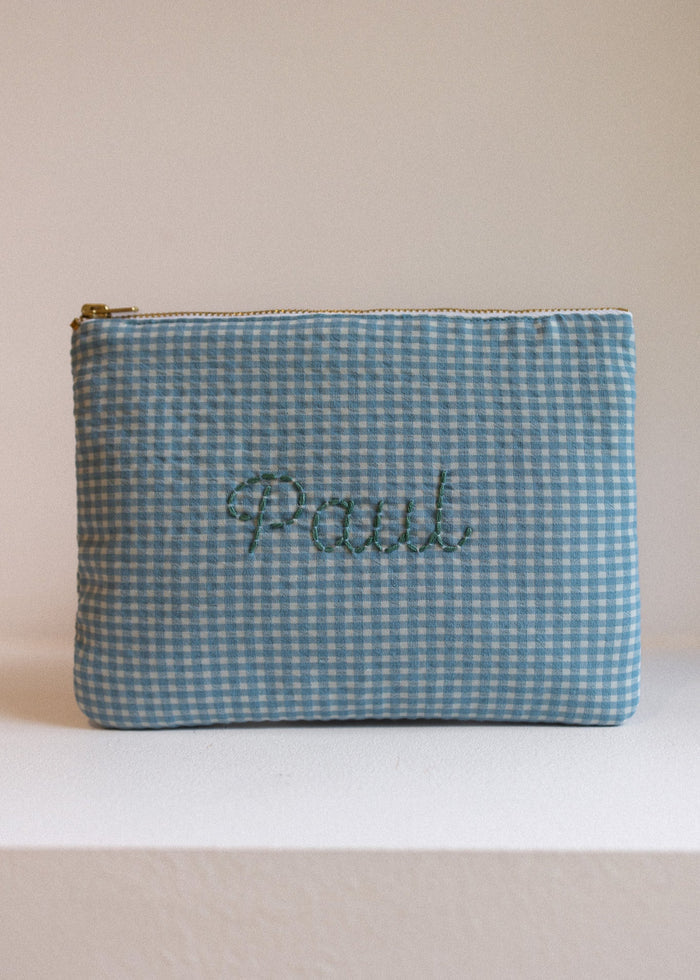 Zipped pouch - Vichy Azur